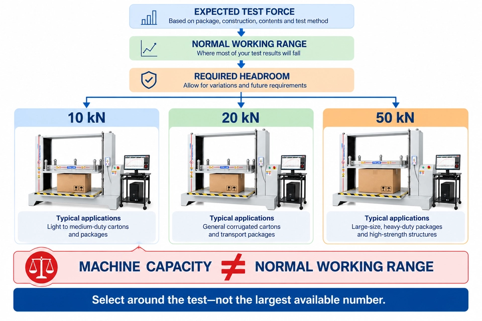 10 kN 20 kN 50 kN box compression tester